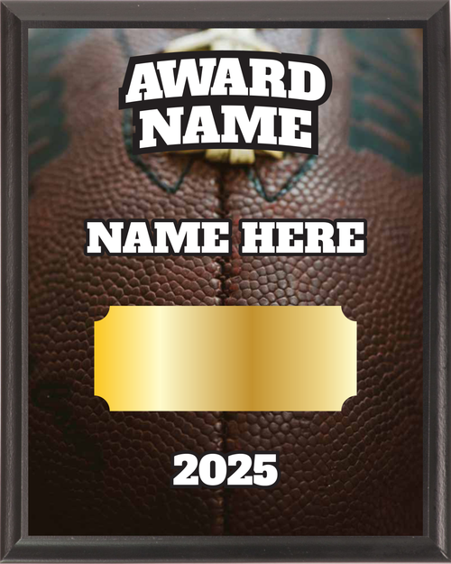 Gold Football Award Plaque Black