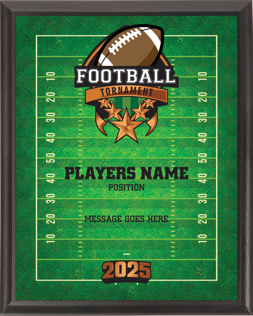 Football Field Plaque Black Football Field Plaque Black