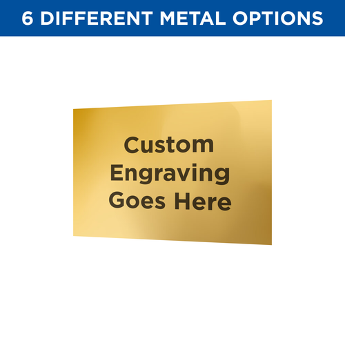 3x4 GOLD ALUMINUM PLATE WITH BLACK LETTERING