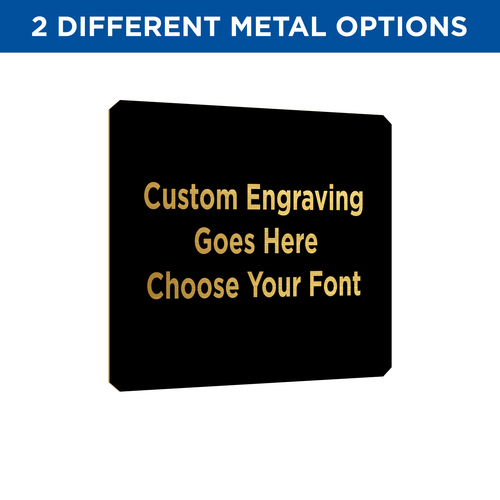 10x10 BLACK BRASS WITH GOLD ENGRAVING