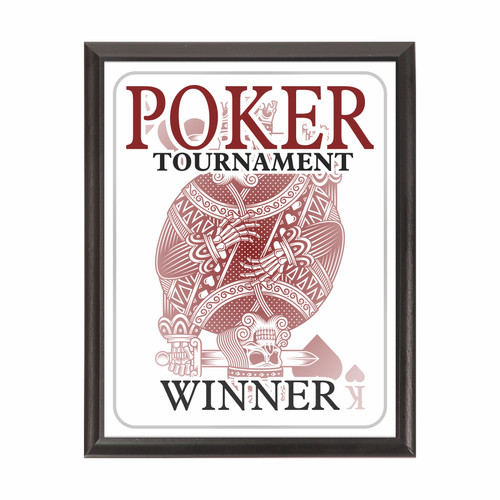 Poker King Card Award Plaque Black Poker King Card Award Plaque Black