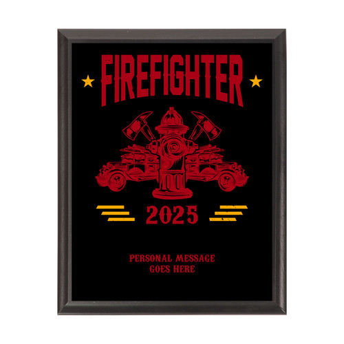 Firefighter Fire Hydrant Award Plaque Black Firefighter Fire Hydrant Award Plaque Black