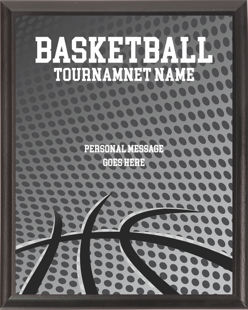 Basketball Tournament Award Plaque Black Basketball Tournament Award Plaque Black