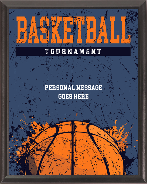 Basketball MVP Tournament Award Plaque Black Basketball MVP Tournament Award Plaque Black