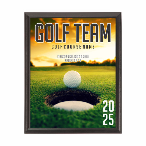 Golf Team Award Plaque Black Golf Team Award Plaque Black