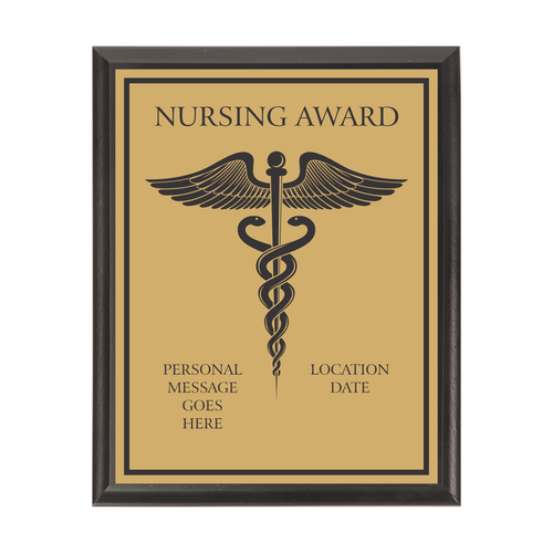Nursing Caduceus Award Plaque Black Nursing Caduceus Award Plaque Black