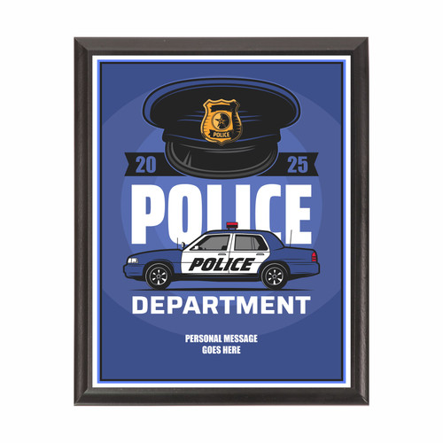 Police Department Award Plaque Black Police Department Award Plaque Black