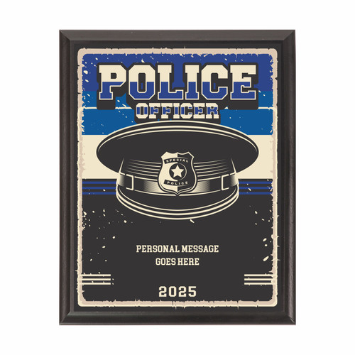 Police Officer Award Plaque Black Police Officer Award Plaque Black
