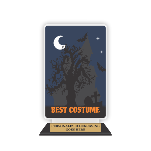 4x7 Halloween Tree Acrylic Trophy Award 4x7 Halloween Tree Acrylic Trophy Award