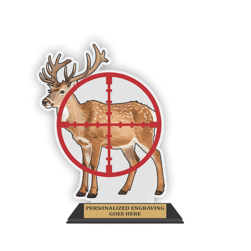 Deer hunting acrylic trophy