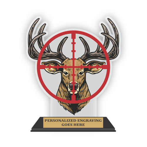 Buck in the crosshairs acrylic award
