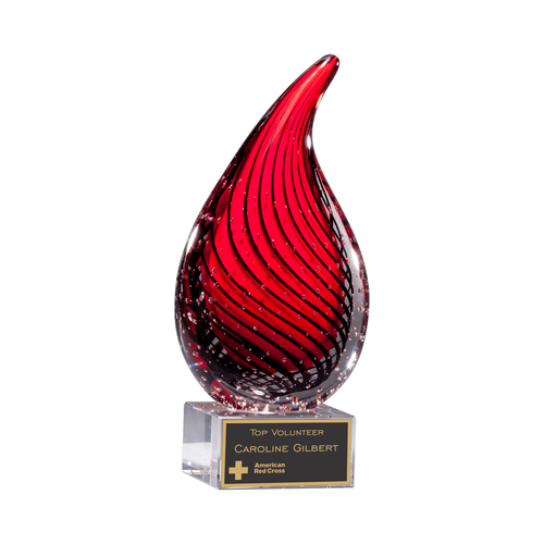 Red Teardrop Art Glass Red Teardrop Art Glass
