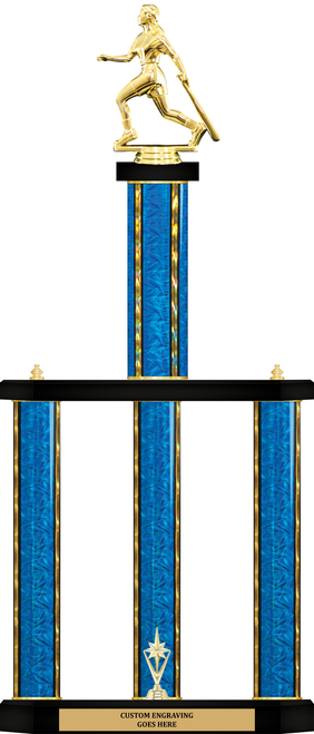 3 Column Female Baseball Trophy