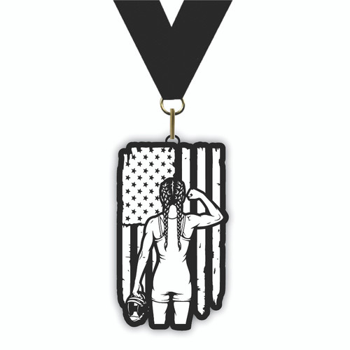 U.S.A Wrestler Acrylic Medal