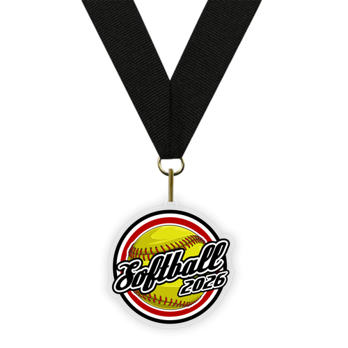 Softball Acrylic Medal