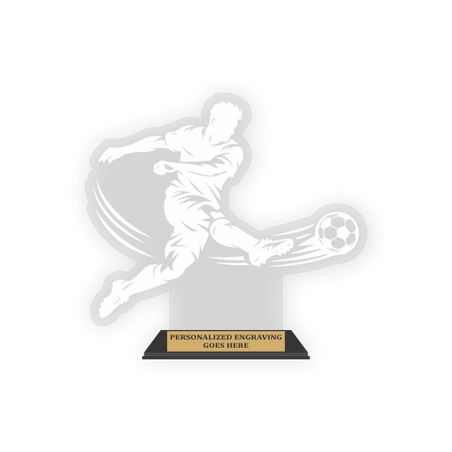 Dynamic Silhouette Soccer Acrylic - Male