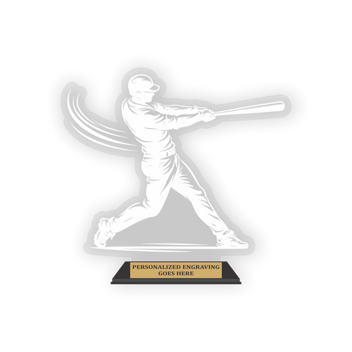 Dynamic Silhouette Baseball Acrylic - Male