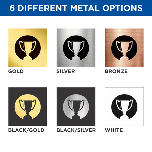 custom blank aluminum plates, aluminum nameplate blanks, colored aluminum plates gold silver black, custom cut aluminum plates USA, aluminum plate blanks pack of 10