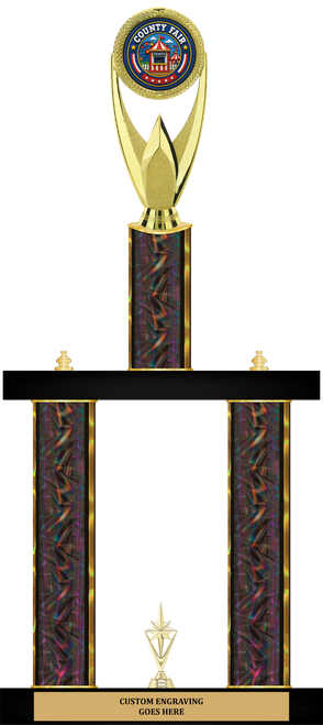 COUNTY FAIR 2 COLUMN TROPHY | CHOOSE YOUR SIZE AND COLORS