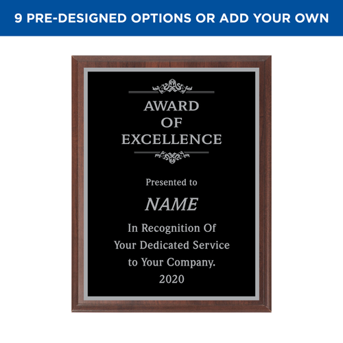 Plaque With Engraved Plate Plaque With Engraved Plate