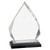 Silver Diamond Impress Acrylic award | unique diamond shaped acrylic on a base 3 sizes available. Includes free engraving and fast production