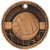 Bronze Volleyball 3-D Medals