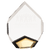 Diamond Marquis Acrylic Award | Unique diamond shaped acrylic with a gold jewel mounted on front for a visually appealing award.