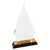 Gold Arrow Impress Acrylic | Arrow pointed acrylic award with gold rimmed black base. comes in 3 sizes and 3 colors all include free engraving and personalization