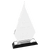 Silver Arrow Impress Acrylic | Arrow pointed acrylic award with silver rimmed black base. comes in 3 sizes and 3 colors all include free engraving and personalization