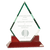Prestige Diamond Glass Award | 2 sizes available for this elegant diamond shaped glass sitting in a rosewood piano finish base.