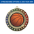 Gold Basketball Radiant Star Multicolor Insert Medal Gold Basketball Radiant Star Multicolor Insert Medal
