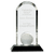 9" Personalized Crystal Dome with Golf Ball on Black Pedestal Base Trophy Award