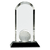 9" Crystal Dome with Golf Ball on Black Pedestal Base Trophy Award