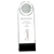 9 1/2" Personalized Clear/Black Crystal Standup with 3D Golfer Award