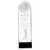 11 1/4" Customized Clear/Black Crystal Standup with 3D Golfer Award