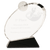 6 1/2" Clear Crystal Oblong Golf Award on Black Crystal Base