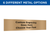1x6 BRONZE FINSIH ALUMINUM PLATE WITH SQUARE CORNERS AND BLACK TEXT PRINTED ON TOP.