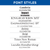 This font style chart showcases popular serif, sans-serif, gothic, and script fonts perfect for custom signs, plaques, awards, and engraving projects. Featured fonts include Cambria, Impact, Engravers MT, EngraversGothic BT, Arimo, Arial, Times New Roman, and Lucida Handwriting—a versatile typography guide for choosing the right lettering style.