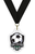 Silver Soccer Acrylic Medal