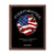 Firefighter American Flag Award Plaque Cherry