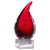 Red Teardrop Art Glass Awards | includes a free personalized engraved plate and fast turnaround for last minute orders