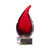 Red Teardrop Art Glass Awards are hand blown for a unique look | fast production and free engraving on all glass awards