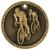 Gold Cycling 3D Medal - 2 inch medal with free engraving