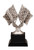 Custom resin crossed checkered flag trophy with laurel wreath and engraved gold plate, 10.25 inches tall, ideal for car shows, cruise-ins, and racing events.