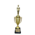 Male figure: Gold male military cup trophy with custom engraved black base and gold plate — Trophy Outlet