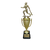 Male baseball figure: Gold male baseball cup trophy with custom engraved black base and gold plate — Trophy Outlet