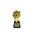7 inch gold paw print trophy with free engraving on black base