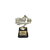 6 inch gold softail motorcycle trophy with free engraving on black base