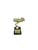 6 inch gold fire truck trophy with free engraving on black base