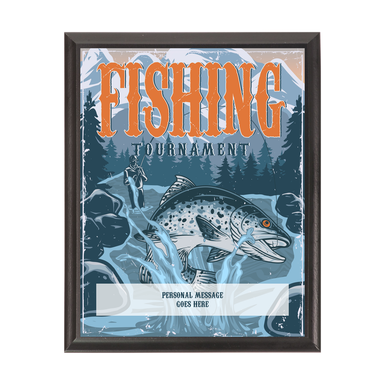 Fishing Tounament Plaque Black